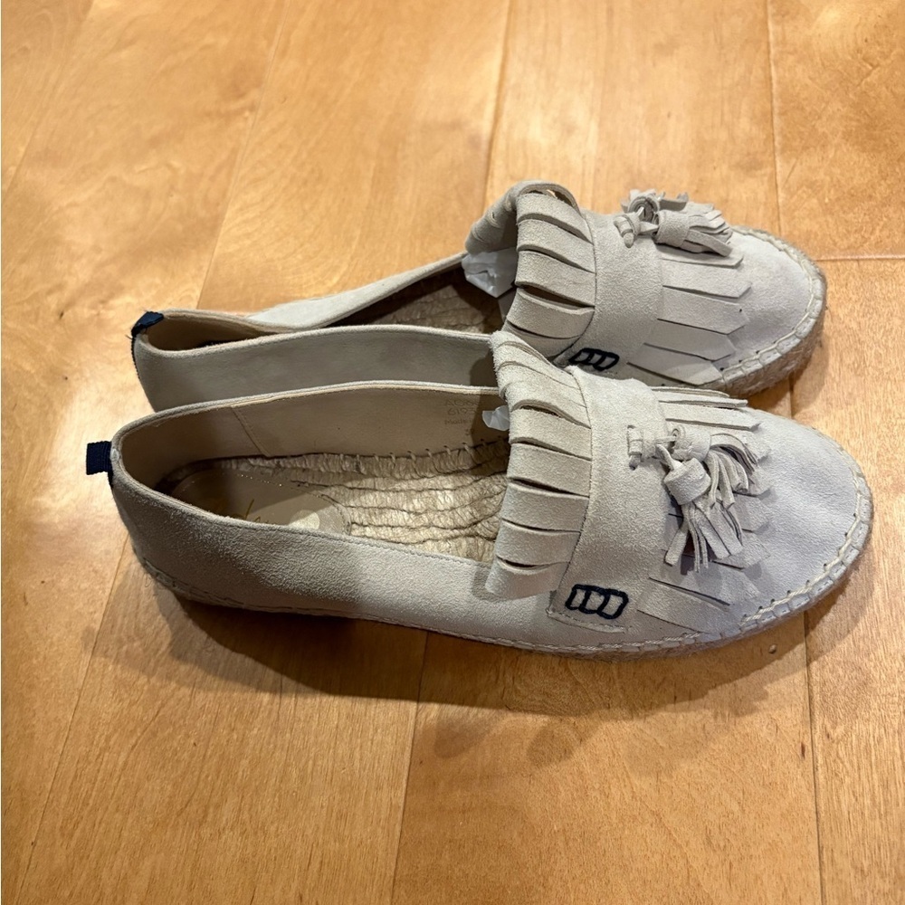 Boden Heidi Eapadrilles loafers shoes sz 39 or 8 oatmeal beige
